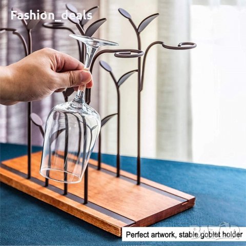 Нова поставка за вино и чаши Стойка за съхранение Организатор бутилки дом, снимка 4 - Други стоки за дома - 38866056