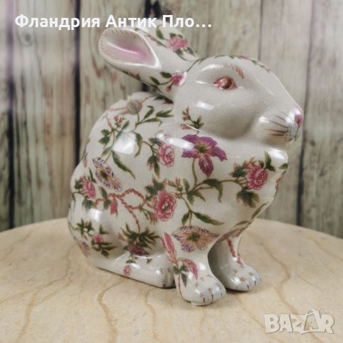 Фигурка - Заек на цветя, снимка 3 - Статуетки - 38742182