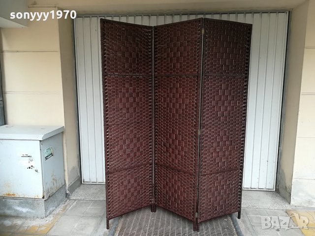 параван-180х150см-дърво/плетка 2104211030