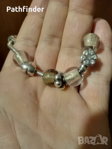 Сребърна гривна Пандора сребро 925, снимка 15 - Гривни - 47840165