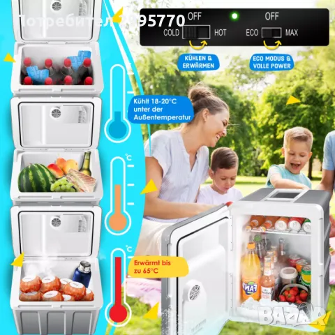 Хладилник 40л. на 12V и  220V, снимка 4 - Хладилни чанти - 47426352