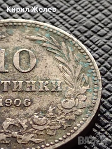 МОНЕТА 10 стотинки 1906г. КНЯЖЕСТВО БЪЛГАРИЯ СТАРА РЯДКА НАД СТОГОДИШНА ЗА КОЛЕКЦИЯ 36209, снимка 3 - Нумизматика и бонистика - 39775671