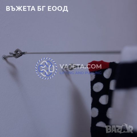 Стоманено въже с ПВЦ покритие с уши за защита, снимка 2 - Други машини и части - 33368185