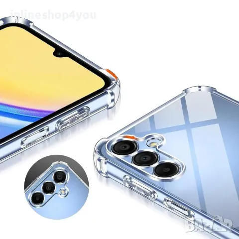 Прозрачен Силиконов Удароустойчив Кейс за Samsung Galaxy A16, снимка 2 - Калъфи, кейсове - 48230475