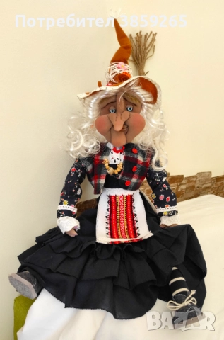 Кукла БАБА ЯГА. Ръчно изработена., снимка 11 - Кукли - 52399423