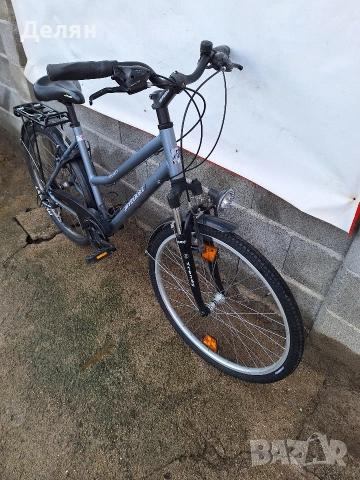 Велосипед INTERBIKE 26",алуминиева рамка,преден амортисьор,скорост 3×8,монтаж SHIMANO ACERA,фар, снимка 2 - Велосипеди - 53600242