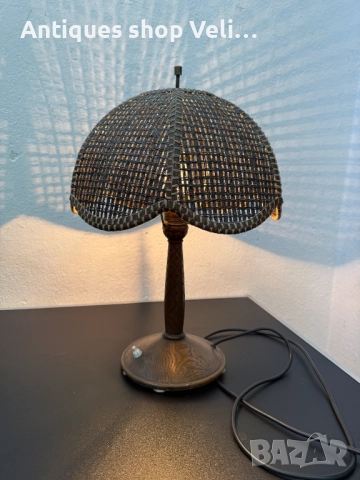 Ръчно изработена дървена лампа №7377