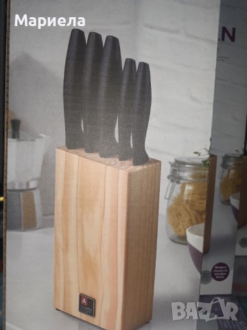Комплект ножове 5 бр. на дървена стойка Urban - Richarson Sheffield, снимка 2 - Други - 43953822