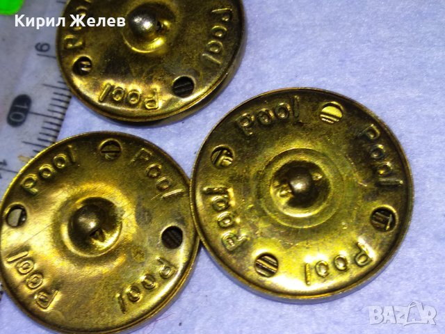 ТРИ СТАРИ ЗЛАТИСТИ МЕТАЛНИ МАРКОВИ - Pool ВИНТИДЖ ОРНАМЕНТИРАНИ СТИЛНО КОПЧЕТА 12248, снимка 2 - Колекции - 43553055