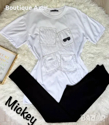 дамски спортен комплект тениска и рипсен клин, снимка 3 - Спортни екипи - 50307478