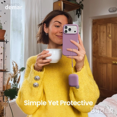 ORNARTO Калъф съвместим с Airpods Pro 3 (2025), лилав, снимка 6 - Аксесоари за Apple - 52119443