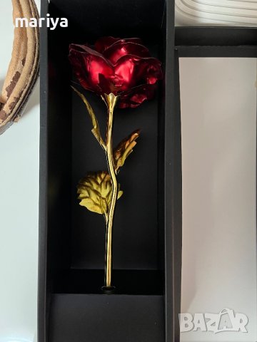 Златна роза в кутия, снимка 4 - Подаръци за жени - 42933262