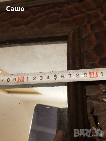 Огледало дървена рамка с релефна кожа, снимка 6 - Огледала - 39453964