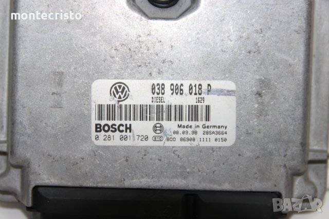 Моторен компютър VW Passat B5 (1997-2000г.) 038906018P / 038 906 018 P / 0 281 001 720 / 0281001720, снимка 2 - Части - 38387485