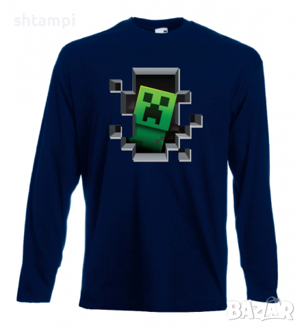 Мъжка тениска Creeper Face 4,Minecraft,Игра,Забавление,подарък,Изненада,Рожден Ден., снимка 10 - Тениски - 36492807