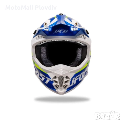 UFO Каска Intrepid Blue/Yellow , снимка 4 - Аксесоари и консумативи - 51758687