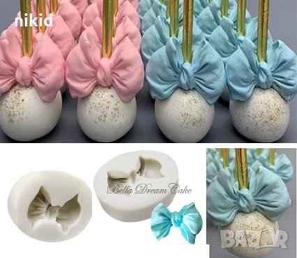 Обемна пандела панделка дълбок силиконов молд форма фондан шоколад гипс декор