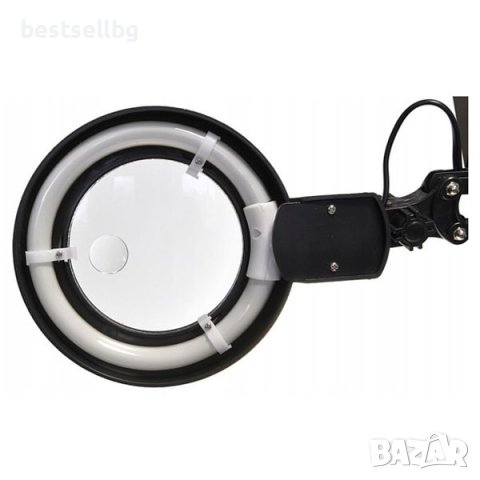 Мощна настолна лупа с осветление лампа 5Х за четене шиене бродиране, снимка 4 - Други инструменти - 43815715