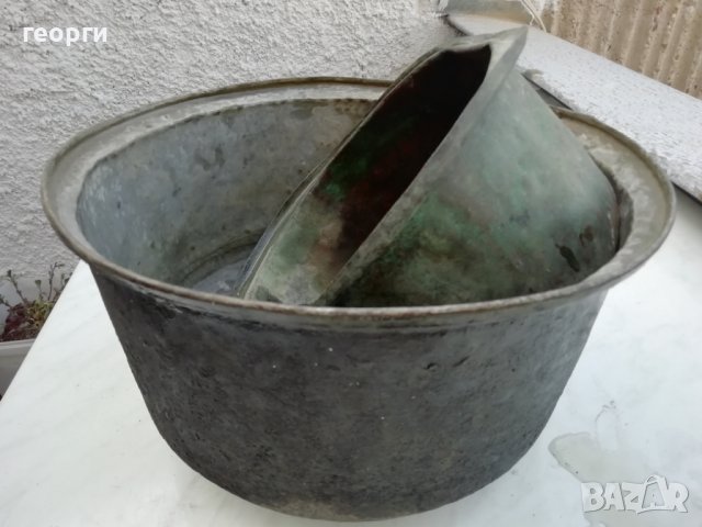медни старинни съдове /котли/, снимка 7 - Декорация за дома - 43602990