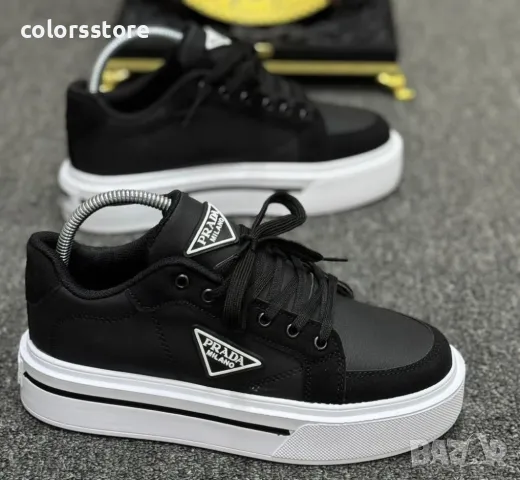 Мъжки черни кецове с бяла подметка кодGG304