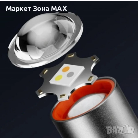 Презареждащ се LED фенер с висока яркост – USB Type-C, мащабируем лъч, компактен дизайн с карабинер, снимка 3 - Къмпинг осветление - 52869663