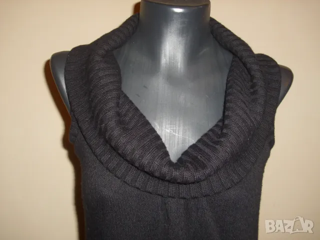 Рокля / туника - плетиво в черно, снимка 5 - Рокли - 49169873