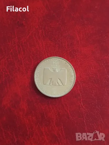 Германия 10 евро 2002 50 г. Немска телевизия, снимка 2 - Нумизматика и бонистика - 50408702