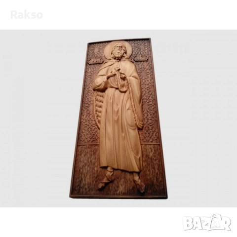 Дърворезба икона св. Илия, снимка 2 - Икони - 52726226