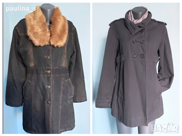 Два броя / Винтидж дънково палто / манто "Donna 10" и "East Village" 