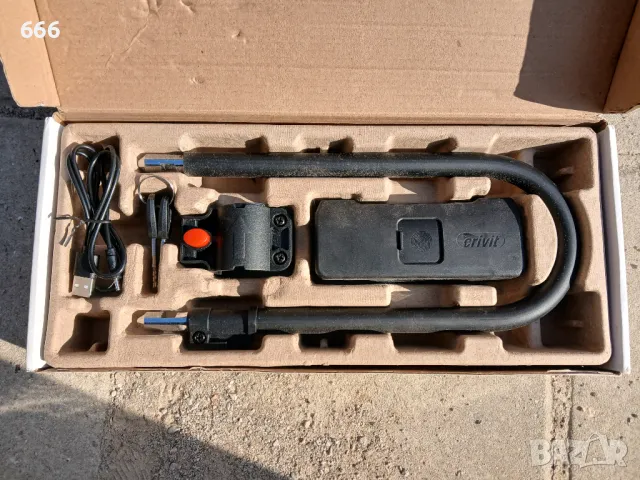 CRIVIT U-брава за велосипед с пръстов отпечатък Най-добрата ключалка за велосипед, снимка 2 - Аксесоари за велосипеди - 50104745