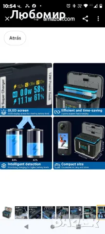 Зарядно устройство за батерии CYNOVA Insta 360 X4 за аксесоари Insta360 X4, интелигентен OLED

, снимка 9 - Друга електроника - 48958217