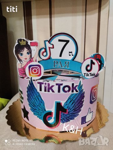 Картонена торта Тик Ток, снимка 1