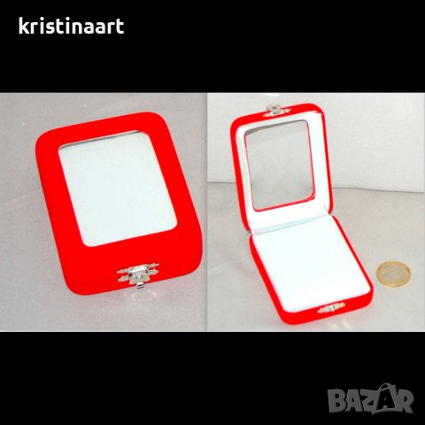 Кадифена кутия със стъклен капак за сребро или злато, снимка 4 - Подаръци за сватба - 43186311