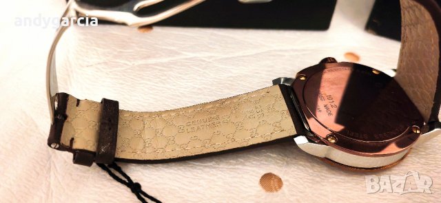 GUCCI G-Chrono XL Black Dial Brown Leather Men's Watch 44мм мъжки часовник като нов, снимка 16 - Мъжки - 39367413