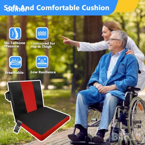 Дебела възглавница за инвалидна количка за облекчаване на болка, 47 X 40 X 5 см, снимка 4 - Други - 53426185