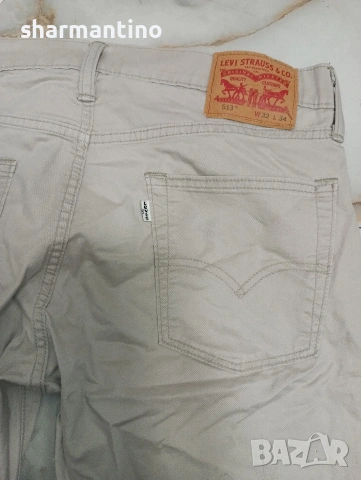 Levis Original памучен панталон 32x34, снимка 7 - Панталони - 53489810
