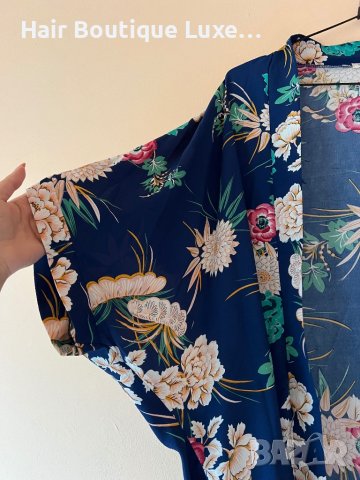 Ефирна връхна дреха с цветя широк модел 💙, снимка 2 - Ризи - 44012821