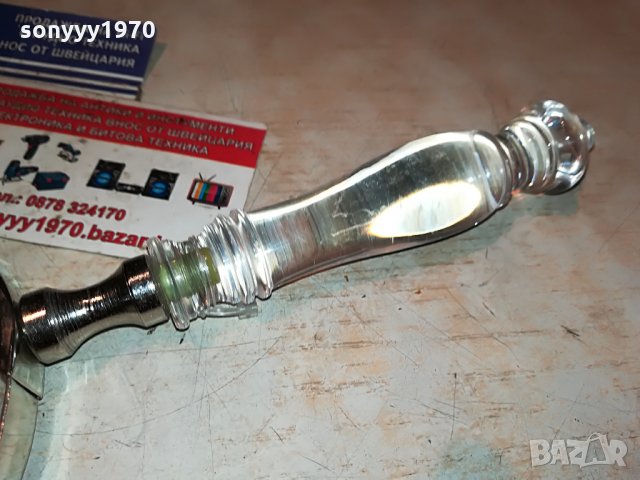 поръчана-лупа инокс стъклена дръжка-внос германия 2807211025, снимка 5 - Антикварни и старинни предмети - 33648452