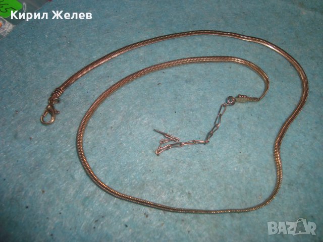ПОСРЕБРЕН КРАСИВ ЛАНЕЦ КОЛИЕ ВЕРИЖКА подходяща и за КЮСТЕК за ДЖОБЕН ЧАСОВНИК РЕТРО ПЛЕТКА 11965