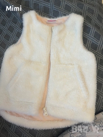 Benetton детска рокля+пухено елече 2г, снимка 8 - Бебешки рокли - 49291032