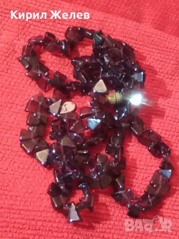 КОЛИЕ Натурален ГРАНАТ ВИОЛЕТ ОТТЕНЪК СТАР АРТ ГЕРДАН от БЛАГОРОДНИ КАМЪНИ 14994, снимка 2 - Колиета, медальони, синджири - 30665941