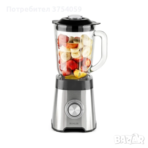 Блендер Muhler, 500W, 1.5 л, стъклена кана, снимка 5 - Блендери - 52339182