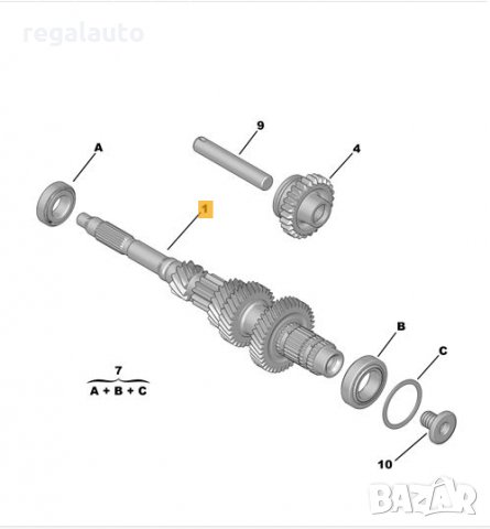 9805833380,Първичен вал ск.кутия PEUGEOT BOXER,FIAT DUCATO,CITROEN JUMPER III, снимка 4 - Части - 32574892