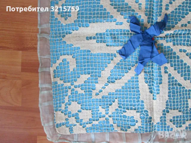 Стара декоративна възглавница -плетена- една кука, 50х50см., снимка 3 - Антикварни и старинни предмети - 50303602