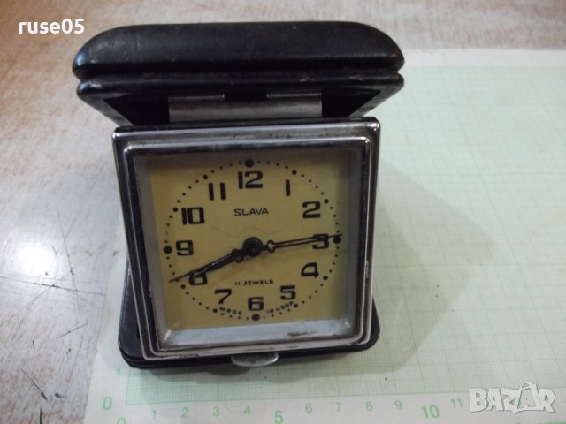 Часовник "SLAVA" будилник настолен туристически съветски, снимка 3 - Други - 38386598