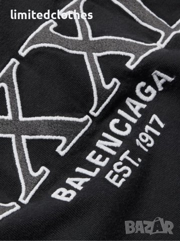 BALENCIAGA XXXL Embroidered Logo Oversized Мъжка / Дамска Тениска size XS (M) и S (L), снимка 7 - Тениски - 40041340