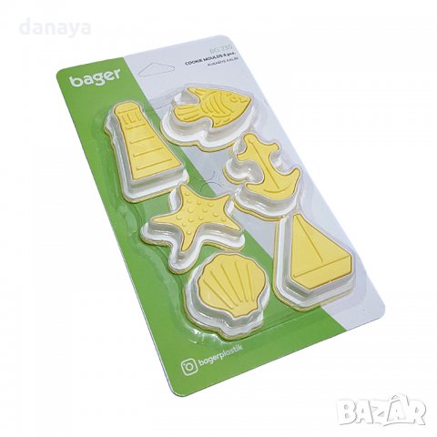 896 Форми за сладки Морски фигури резци за тесто с щампа релеф рибка лодка мида, снимка 7 - Форми - 25187358