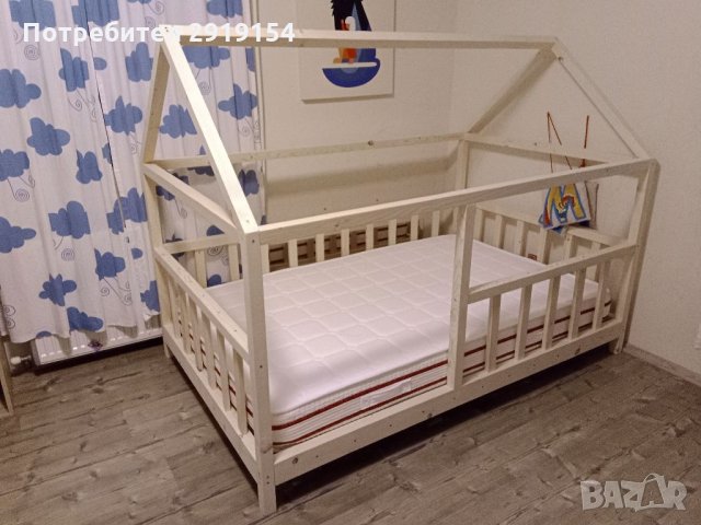 Детско легло тип къщичка, снимка 5 - Спални и легла - 35404386
