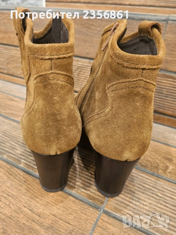 Дамски боти естествен велур , снимка 3 - Дамски боти - 53486401