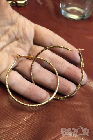 намалени Сребърни позлатени обеци , снимка 2 - Обеци - 34929312